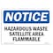 Signmission OSHA Sign, 18" H, 24" W, Rigid Plastic, Hazardous Waste Satellite Area Flammable Sign, Landscape OS-NS-P-1824-L-13341 - alternate 1